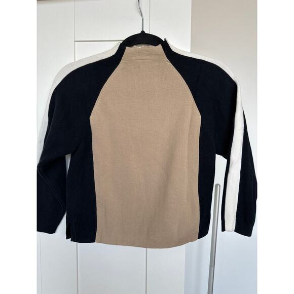 Hanna Andersson Boys 130 Tan Color Block 100% Cotton Knit 1/4 Zip Sweater. EUC - Picture 5 of 10